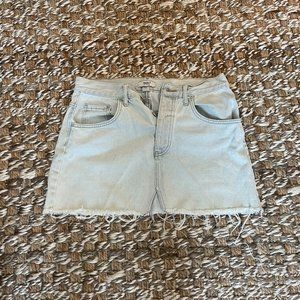 High-waisted denim skirt